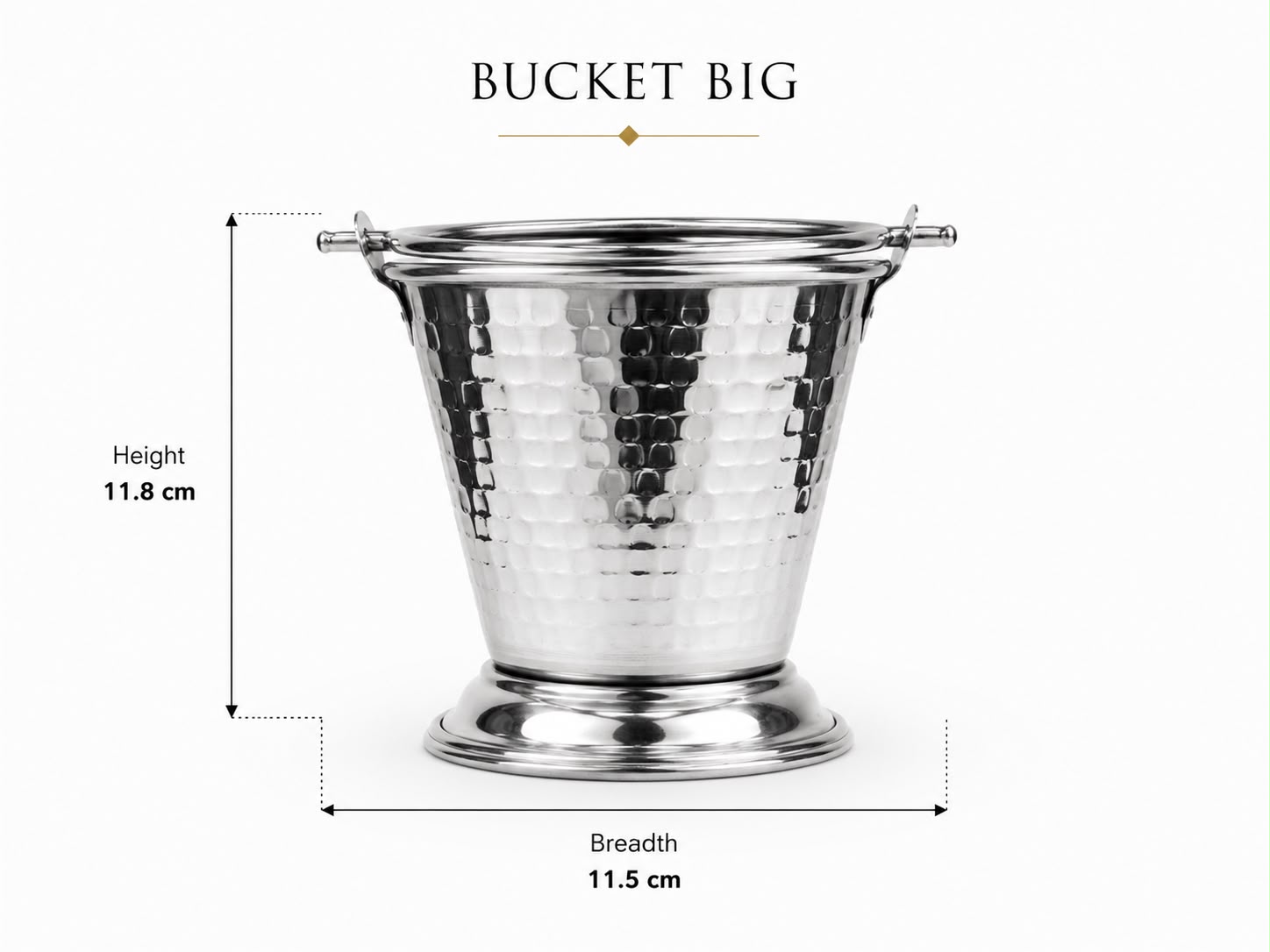 Large Hammered Serving Bucket AH-107 Moradabad